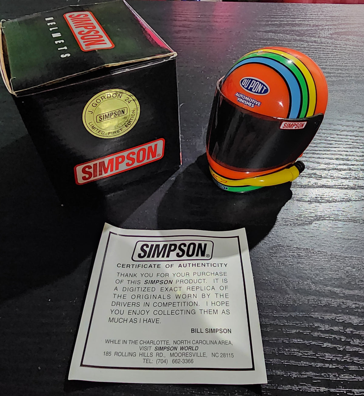 Simpson Jeff Gordon 1/4 scale rainbow warrior mini helmet