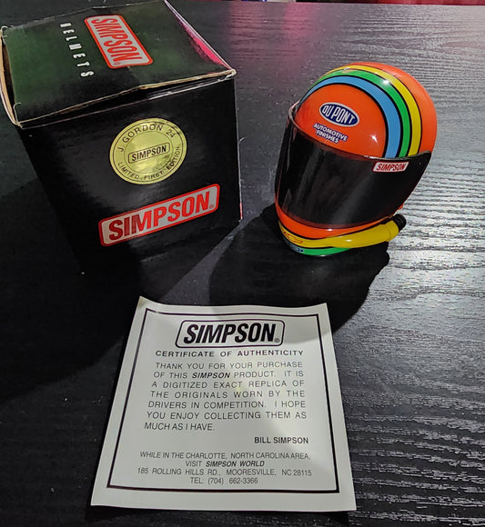 Simpson Jeff Gordon 1/4 scale rainbow warrior mini helmet